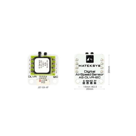 Wholesale MATEKSYS MATEK DIGITAL AIRSPEED SENSOR AS-DLVR-I2C 4~5.5V 5mA for ArduPilot RC Multirotor Airplane DIY Parts